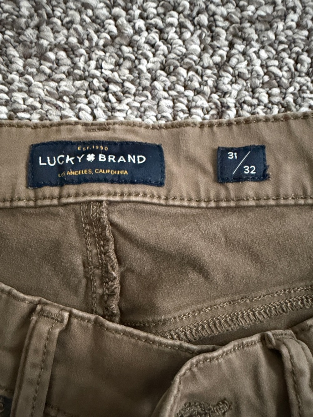 Lucky Brand Men's Slim Khaki Chinos - Olive Tan - Picture 4 of 4